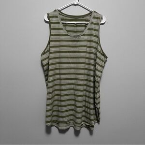 Soft Surroundings Green Striped Tank Top Size 2X